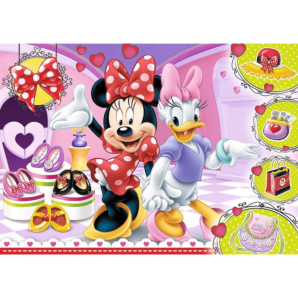 PUZZLE 100 PIECES GLITTER MINNIE AND THE FLASH OF TREFL 14820 TR